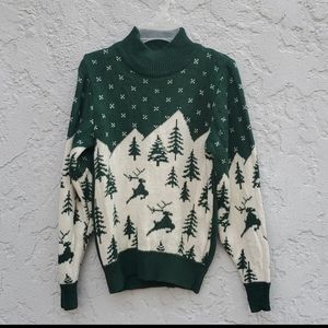 Vintage Adorable Winter Holiday Scene Christmas Sweater